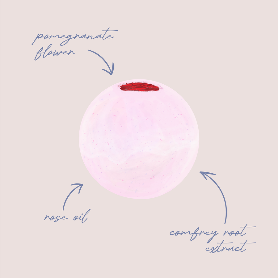 Rose Pomegranate Bath Ball